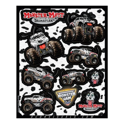 D'COR Decal Sheet Monster Mutt Dalmatian Monster Jam Monster Trucks 40-90-205
