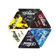 100pcs Alice AP-L Celluloid 355 Triangle Guitar Picks Plectrums Mixed Colors