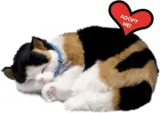 Calico Cat Interactive Stuffed Animal with Movable Tail & Realistic Breathing