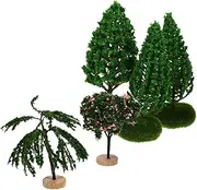 5Pcs Miniature Landscape Tree Figurine Adorable Tabletop Plant Decor for Lawn Micro Landscaping Unique Garden Supplies for Rustic Farmhouse Styles