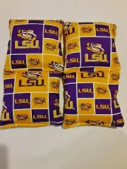 4 Cornhole Bag Set Corn Hole LSU Louisiana Tigers