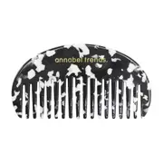 Annabel Trends - Tamed Moon Shaped Comb - Black & White