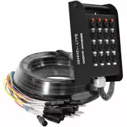 12 Channel 50' XLR Audio Snake Cable with 1/4" Returns