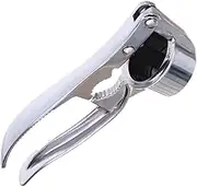 FUNNETOYU 1Pc Garlic Chopper Manual Garlic Masher for Effortless Crushing of Garlic and Ginger Easy to Clean Resistant Kitchen Tool Silver
