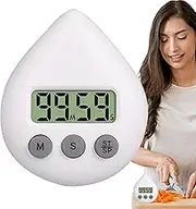 Kitchen Timer, Waterproof Shower Timer, Suction Cup Reminder with LCD Display, Timing Tools for Baking/Kitchen Cooking/Reading/Doing Sports/Shower Wynott