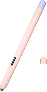 [USTIYA] Pencil Case for Samsung Galaxy Tab S10+ / S9+ / S9 / S9 Ultra / S8+ / S8 / S8 Ultra / S7+ / S7 / S7 FE Case Protective Silicone Cover (Pink)