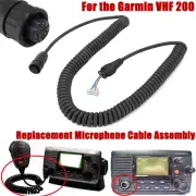 For Garmin VHF 200 Replacement Microphone Cable Mic Cord Coiled VHF200 Mic Cable