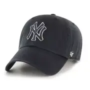 NEW New York Yankees Cleanup Cap by 47 Brand - Black / White