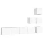 Wall-Mounted Tv Cabinet White Engineered Wood Wood TV Stands & Entertainment Uni