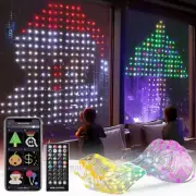 540RGB LED Christmas Curtain Lights Show, Length6.89ft*20Strip, APP Music Remote