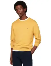 [Tommy Hilfiger] Essential Cotton Crew Neck Knit in Yellow