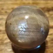 Grey Moonstone and Sunstone Crystal Sphere Orb Ball 35.9mm 64g