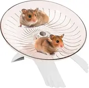 Hamster Running Playing Wheel - 18x11cm Flying Saucer Hamster Wheel | Lightweight Silent Gerbil Wheel | Clear Running Exercise Wheels, Flying Saucer and Pet Supplies for Small Animals Mice Gerbils
