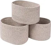 CubesLand Toys Closet Storage Organizer Baskets Bins for Cube Ogranizer/Shelving,Woven Basket for Organizing,Decor Basket for Living Room,Bedroom,Perfect for Pet Toy&Food Storage,3pack Light Brown