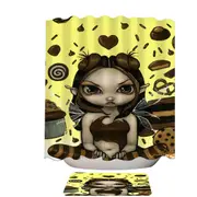 Cute Fantasy Favorite Treats Chocolate Fairy Shower Curtain