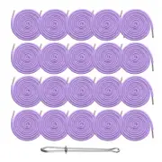 20pcs Drawstring Cords 51" Replacement Drawstring with Threader, Light Purple