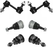 TRQ 6pc Suspension Kit Upper & Lower Ball Joints Sway Bar Links for Corvette XLR