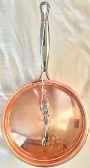 NWT RUFFONI SYMPHONIA Hammered Copper Clad 4-Qt/24cm Sauté Pan+Lid Made in ITALY