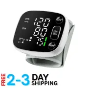 Wrist Blood Pressure Monitor LED Display Rechargeable Accurate Cuff Portable ...