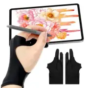 2 Pack Two-Finger Artist Gloves Digital Drawing Gloves