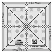 Creative Grids 6-1/2-Inch X 6-1/2-Inch Square It Up And Fussy Cut Quilt Ruler (C