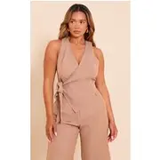 Shape Taupe Tailored Tie Side Waistcoat, Taupe