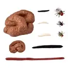 3pcs Fake Poop Funny Fidget Toy Fake Fly Set Halloween Decor Realistic Poop Toys