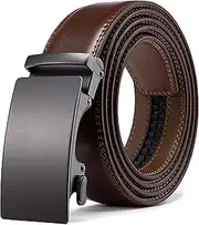 [Acewin] Men's Leather Belt, Automatic Work Belt, Adjustable, Width 35 mm
