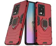 Case for Samsung Galaxy S20 Ultra,Hybrid Heavy Duty Protection Shockproof Defender Kickstand Armor Case Cover,Red