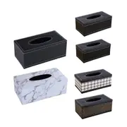 High-End PU Leather Tissue Box Holder for Hotel Home Office Decor Elegant Design