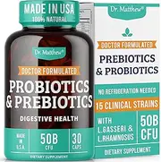 Best Prebiotics and Probiotics for Women, 15 Billion CFU, Probiotics for Men & Teens. Lactobacillus Rhamnosus, Plantarum, Gasseri & Reuteri. 15 Strains. Digestive, Immune System & Weight Loss Support