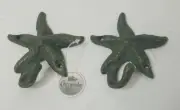 Starfish Cast Iron Wall Hooks Ocean Beach Nautical Theme Towel Coat Rack Holder
