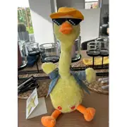 Dancing Singing Duck Plush Interactive Toy Recording Lighting Stuffed Toys With 120 Songs A