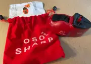 OSO Sharp pro knife and scissor sharpener suction cup slot for sharpening RED