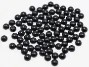 1000 Black Half Pearl Bead 6mm Flat Back Gem Scrapbook Craft