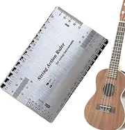 Guitar String Gauge Measuring Tool | Stainless Steel String Height Gauge Measuring Tool | Multi-Functional Precision Action Ruler, Bass Setup Accessories for Banjo