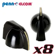8 Pack Penn Elcom Z408620 Amplifier Chicken Head Knob Black w/Ivory Indicator