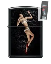 Zippo Red Shoe Girl Series III, #3 Lighter + FLINT PACK