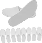 HANABASS 5 Pairs Comfortable Disposable Travel Slippers Non Skid Spa Guest Slippers for Hotels Salons and Home Use Cozy Unisex for Men and Women