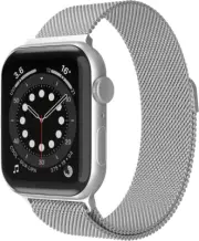 Compatible w Apple Watch Straps 41MM42MM44MM45MM46MM49MM Milanese Strap-Silver