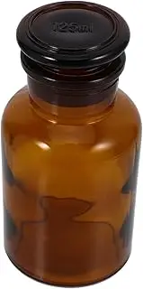 Veemoon Glass Reagent Bottle Wide Mouth UV Shield for Chemical Storage Precision Control Accurate Dispensing for Laboratory Use Easy Maintenance Lab Glass Bottle with Ground Stopper