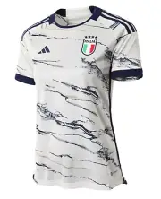 Adidas Women Italia Away T-Shirts Run White Soccer Italy Tee FIGC Jersey HT1615