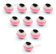 DIY lot 10 Pink LUCKY Evil Eye Kabbalah Beads Jewelry Making Craft Kits warps
