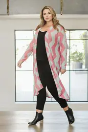 Belle Chevron Knit Duster--BLB-550