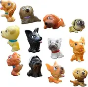 Generic 12pcs Miniature Dog Figurines Realistic Animal Decor for Terrarium Crafts Handicraft Ornaments for Garden and Home Decoration