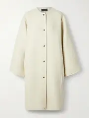[Loro Piana] Loro Piana - Silk, Wool, Cashmere And Linen-blend Coat - White - IT42 IT 42 White