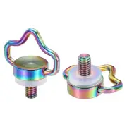 1/4" Stainless Steel D Ring Screw, 2Pcs Fixing Screw for Tripod DSLR, Gold