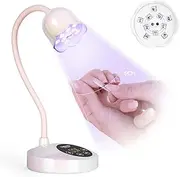 SAVILAND U V Light for Press Ons: Smart Sensoring U V Lamp 10s Quick Curing Nail Dryer Rechargeable & Cordless 3000 mAh Gel Lamp Gooseneck Nail Lamps for Gel Polish Poly Gel Nail Extension DIY Nail Art