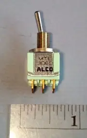 Alcoswitch MTE306D 3PDT Toggle Switch On-On