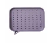 Scandinavian silicone soap box draining household soap box small creative sink soap tray shelf-Purple